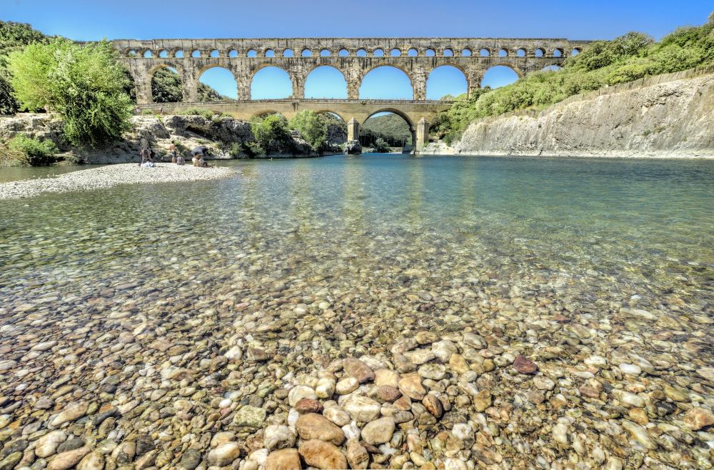 River Gardon Pont du Gard Roman South France
